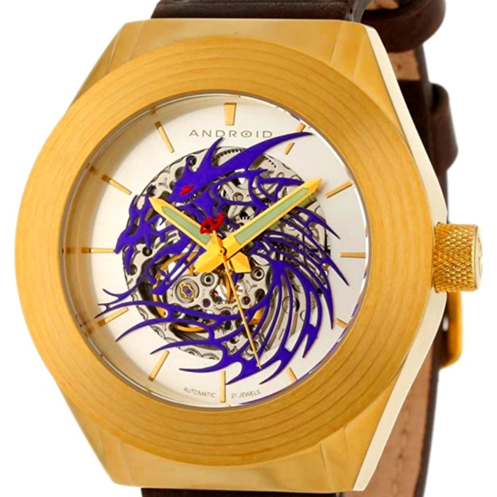 Android Men's AD651BGPU Tattooed Dragon Automatic